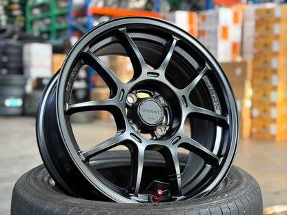 New 16X7 ET35 Lenso Venom V1N Rim (4 wheel) Matt Black 4X100