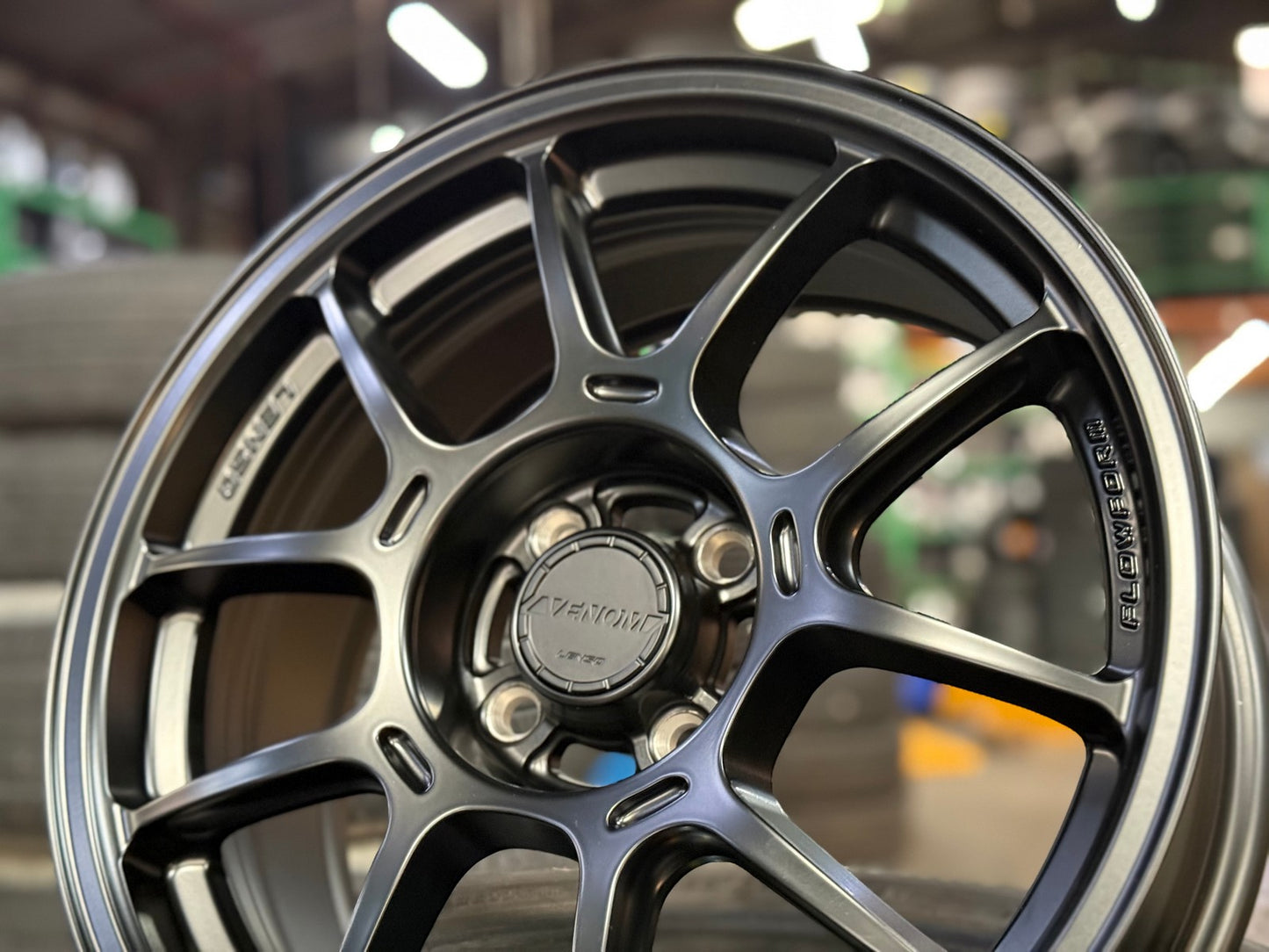 New 16X7 ET35 Lenso Venom V1N Rim (4 wheel) Matt Black 4X100