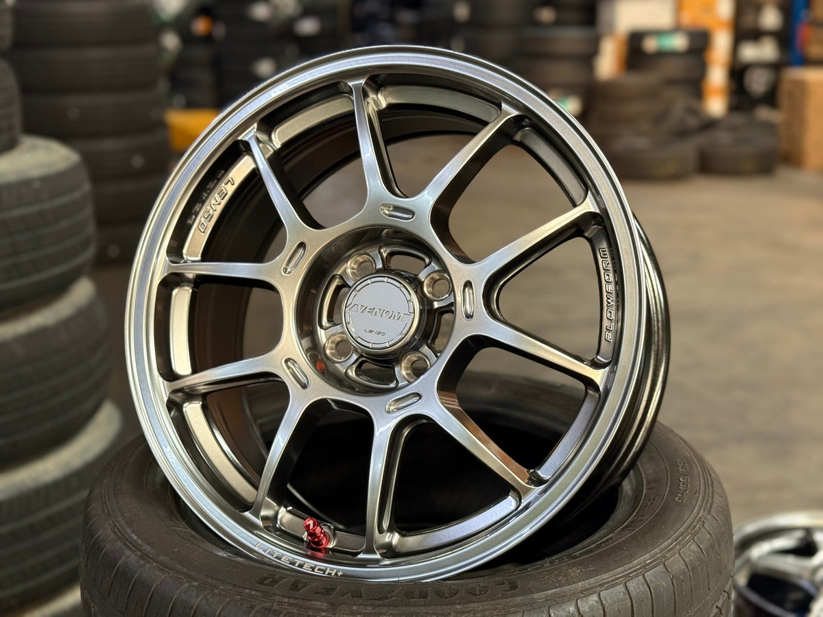 New 16X7 ET35 Lenso Venom V1N Rim (4 wheel) Gloss Gunmetal 4X100