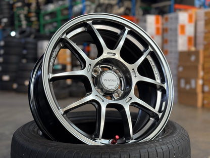 New 16X7 ET35 Lenso Venom V1N Rim (4 wheel) Gloss Gunmetal 4X100