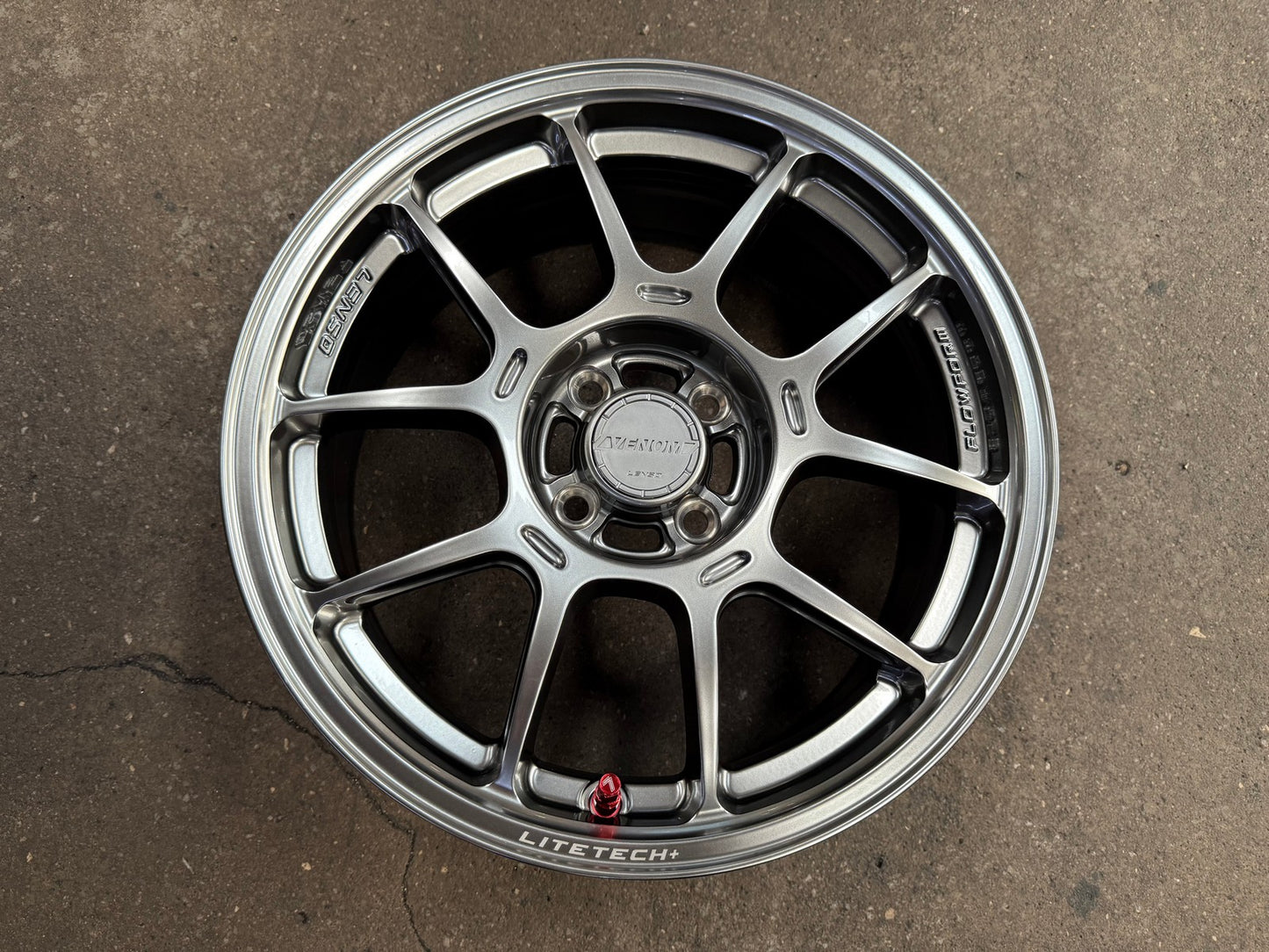 New 16X7 ET35 Lenso Venom V1N Rim (4 wheel) Gloss Gunmetal 4X100