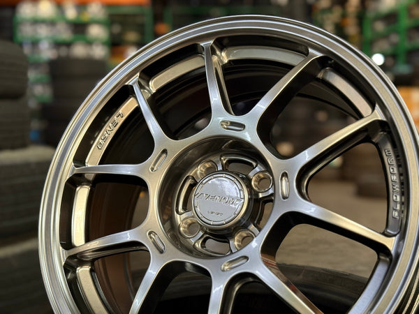 New 16X7 ET35 Lenso Venom V1N Rim (4 wheel) Gloss Gunmetal 4X100