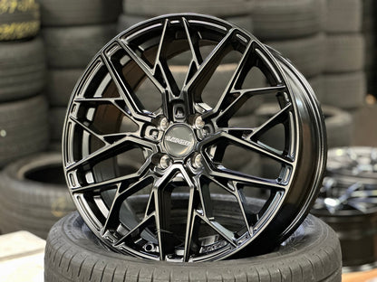New 17X7 ET35 Lenso Ventus Rim (4 wheel) Matt Black 4X100