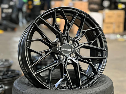 New 17X7 ET35 Lenso Ventus Rim (4 wheel) Matt Black 4X100