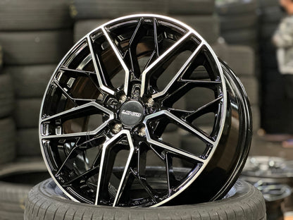 New 17X7 ET35 Lenso Ventus Rim (4 wheel) Gloss Black PF 4X100