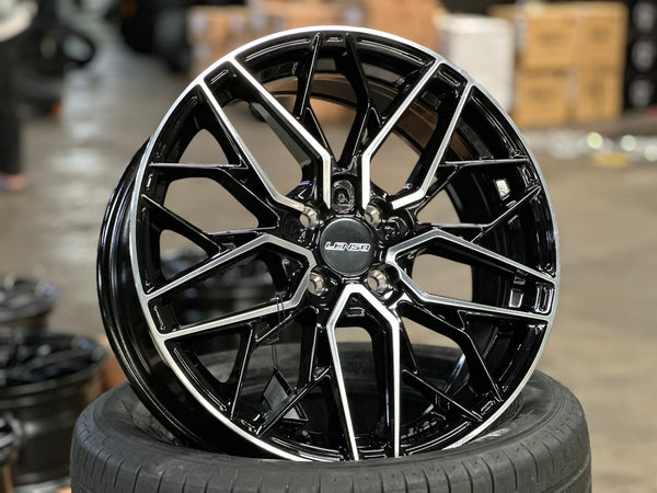New 17X7 ET35 Lenso Ventus Rim (4 wheel) Gloss Black PF 4X100