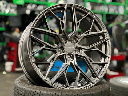 New 18X8.5 ET40 Lenso Ventus Rim (4 wheel) Matt Gunmetal 5X108