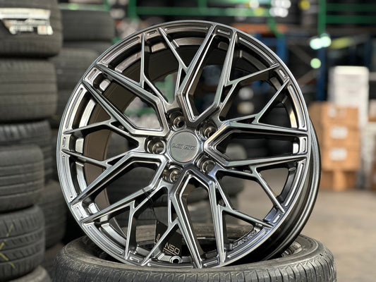 New 18X8.5 ET40 Lenso Ventus Rim (4 wheel) Hyper Black 5X114.3