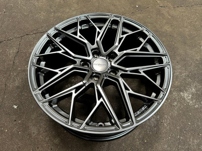 New 18X8.5 ET40 Lenso Ventus Rim (4 wheel) Hyper Black 5X114.3