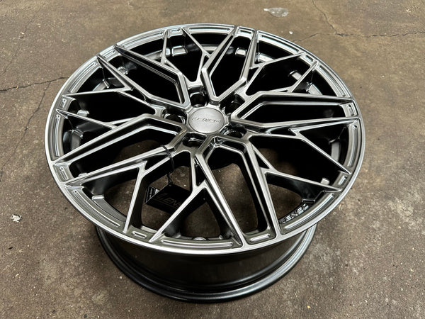 New 18X8.5 ET40 Lenso Ventus Rim (4 wheel) Hyper Black 5X114.3