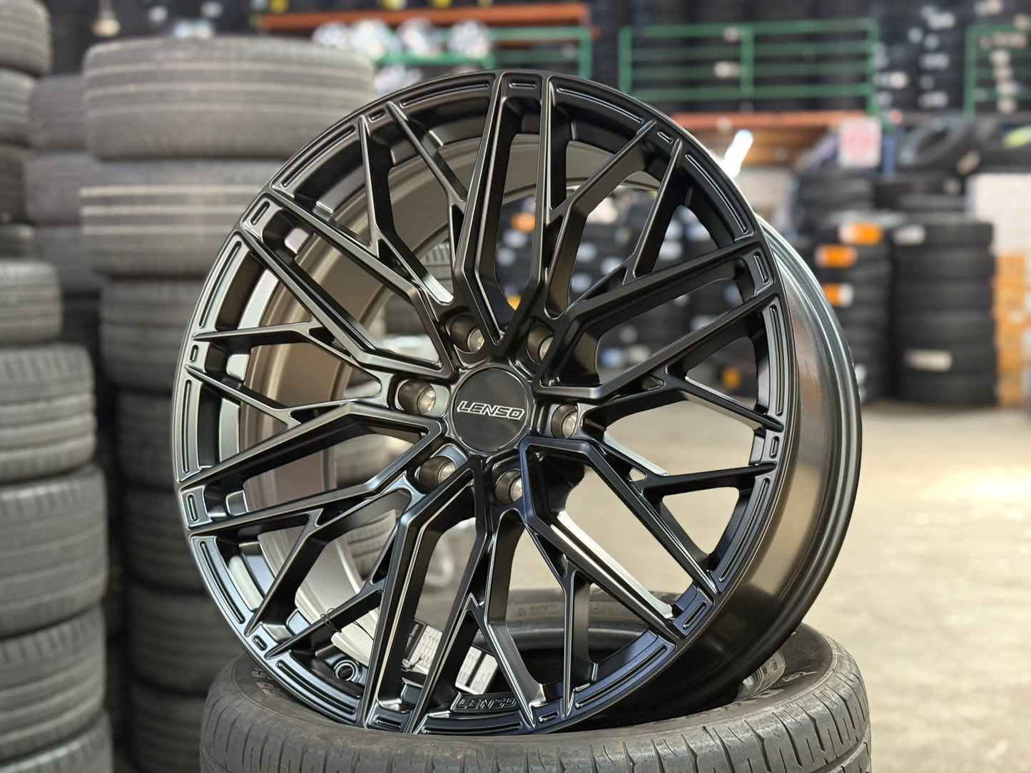 New 20X9 ET15 Lenso Ventus Rim (4 wheel) Matt Black 6X139.7