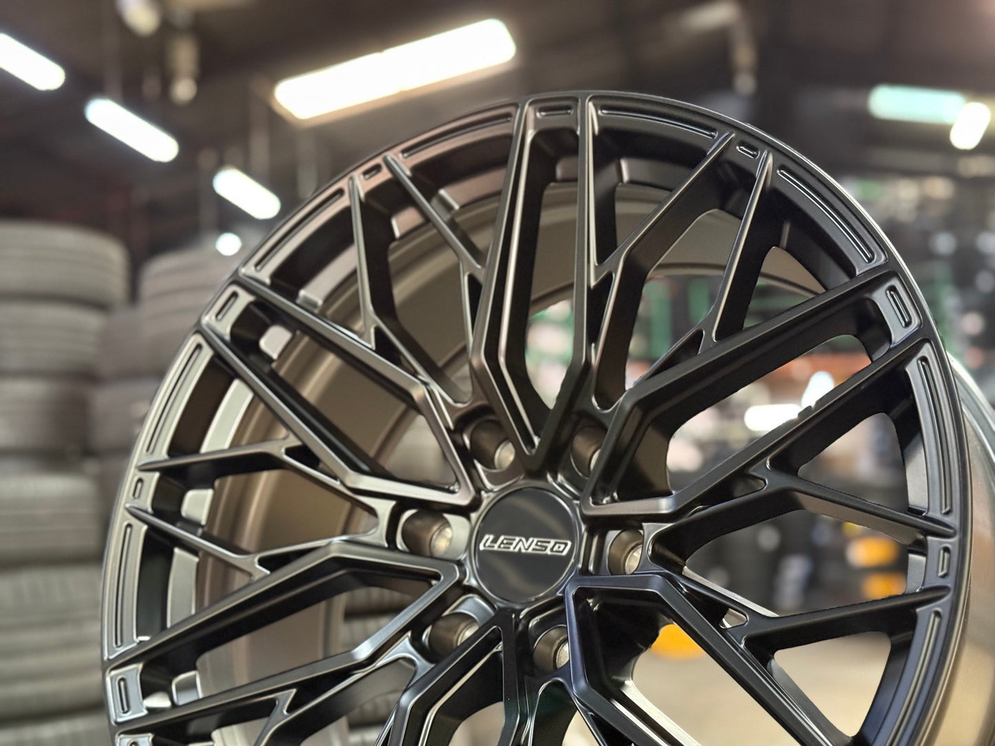 New 20X9 ET15 Lenso Ventus Rim (4 wheel) Matt Black 6X139.7