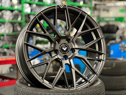 New 19X8.5 ET40 Vorsteiner VFF107 Rim (4 wheel) Matt Gunmetal 5X112