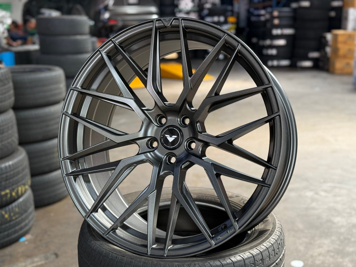 New 22X9 ET30 Vorsteiner VFF107 Rim (4 wheel) Matt Gunmetal 5X114.3