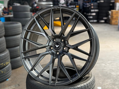 New 22X9 ET30 Vorsteiner VFF107 Rim (4 wheel) Matt Gunmetal 5X114.3