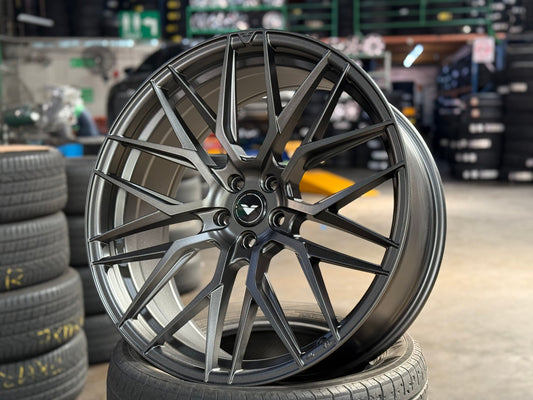 New 22X9 ET30 Vorsteiner VFF107 Rim (4 wheel) Matt Gunmetal 5X114.3