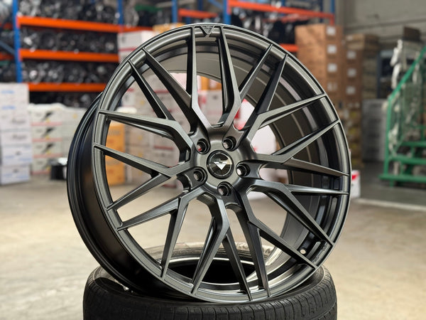 New 22X9 ET30 Vorsteiner VFF107 Rim (4 wheel) Matt Gunmetal 5X114.3