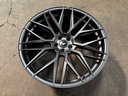 New 22X9 ET30 Vorsteiner VFF107 Rim (4 wheel) Matt Gunmetal 5X114.3