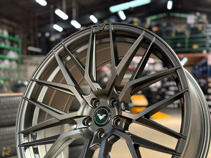 New 22X9 ET30 Vorsteiner VFF107 Rim (4 wheel) Matt Gunmetal 5X114.3