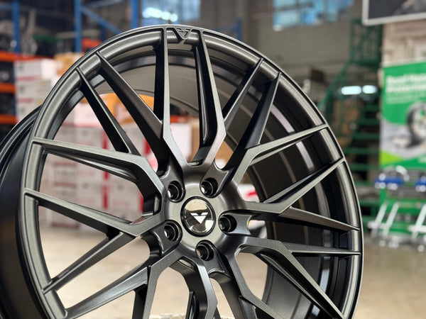 New 22X9 ET30 Vorsteiner VFF107 Rim (4 wheel) Matt Gunmetal 5X114.3