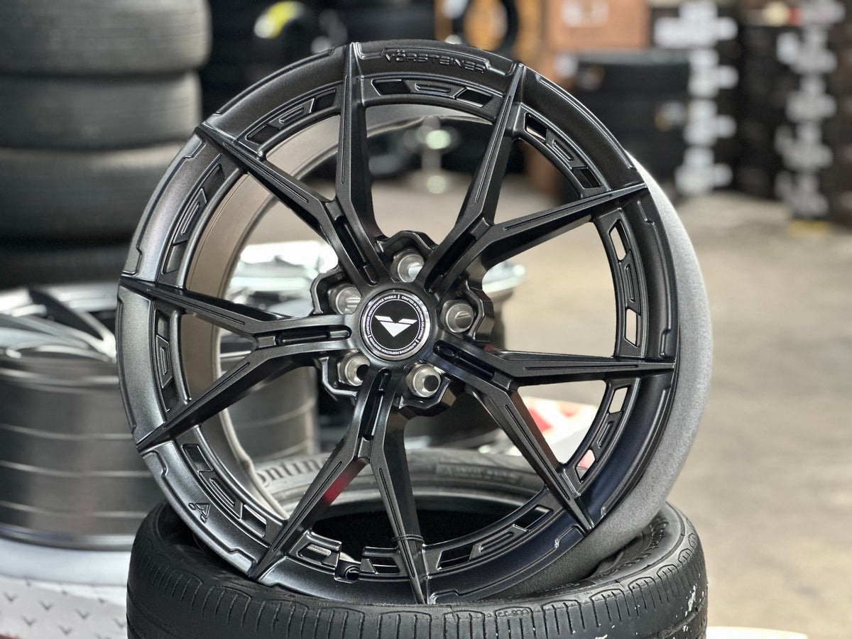 New 19X8.5 ET40 Vorsteiner VFX002 Rim (4 wheel) Matt Gunmetal 5X112