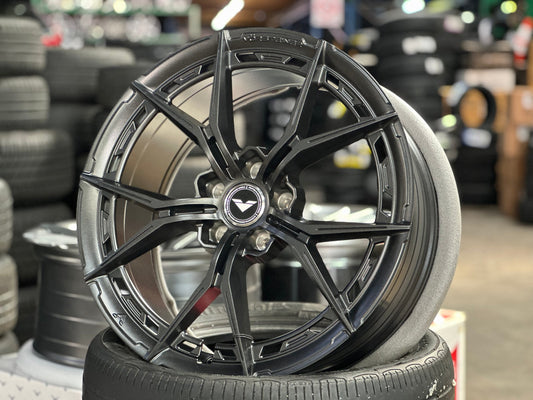 New 19X8.5 ET40 Vorsteiner VFX002 Rim (4 wheel) Matt Gunmetal 5X112