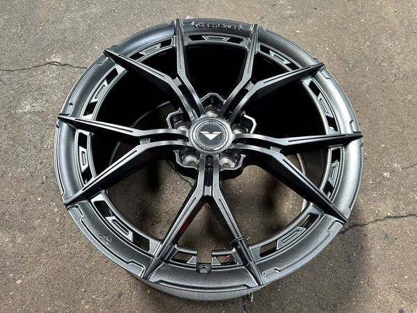 New 19X8.5 ET40 Vorsteiner VFX002 Rim (4 wheel) Matt Gunmetal 5X112