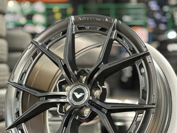 New 19X8.5 ET40 Vorsteiner VFX002 Rim (4 wheel) Matt Gunmetal 5X112
