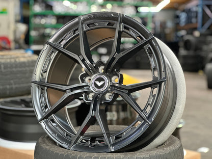 New 19X9.5 ET46 Vorsteiner VFX002 Rim (4 wheel) Matt Gunmetal 5X112