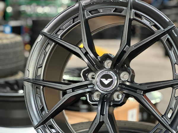 New 19X9.5 ET46 Vorsteiner VFX002 Rim (4 wheel) Matt Gunmetal 5X112