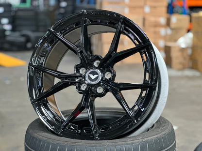 New 19X9.5 ET46 Vorsteiner VFX002 Rim (4 wheel) Gloss Black 5X112