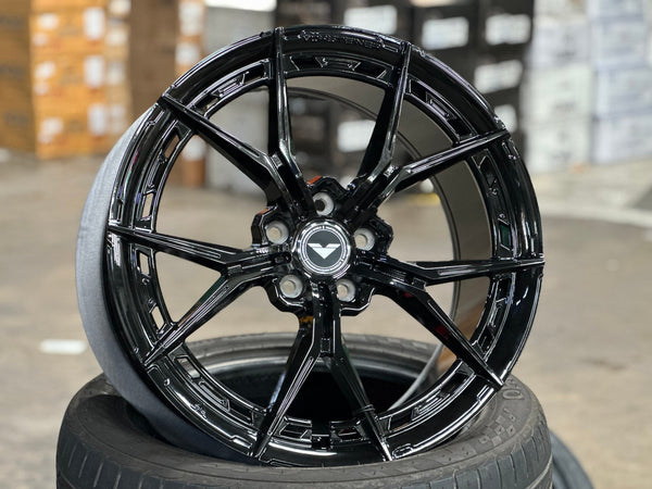 New 19X9.5 ET46 Vorsteiner VFX002 Rim (4 wheel) Gloss Black 5X112