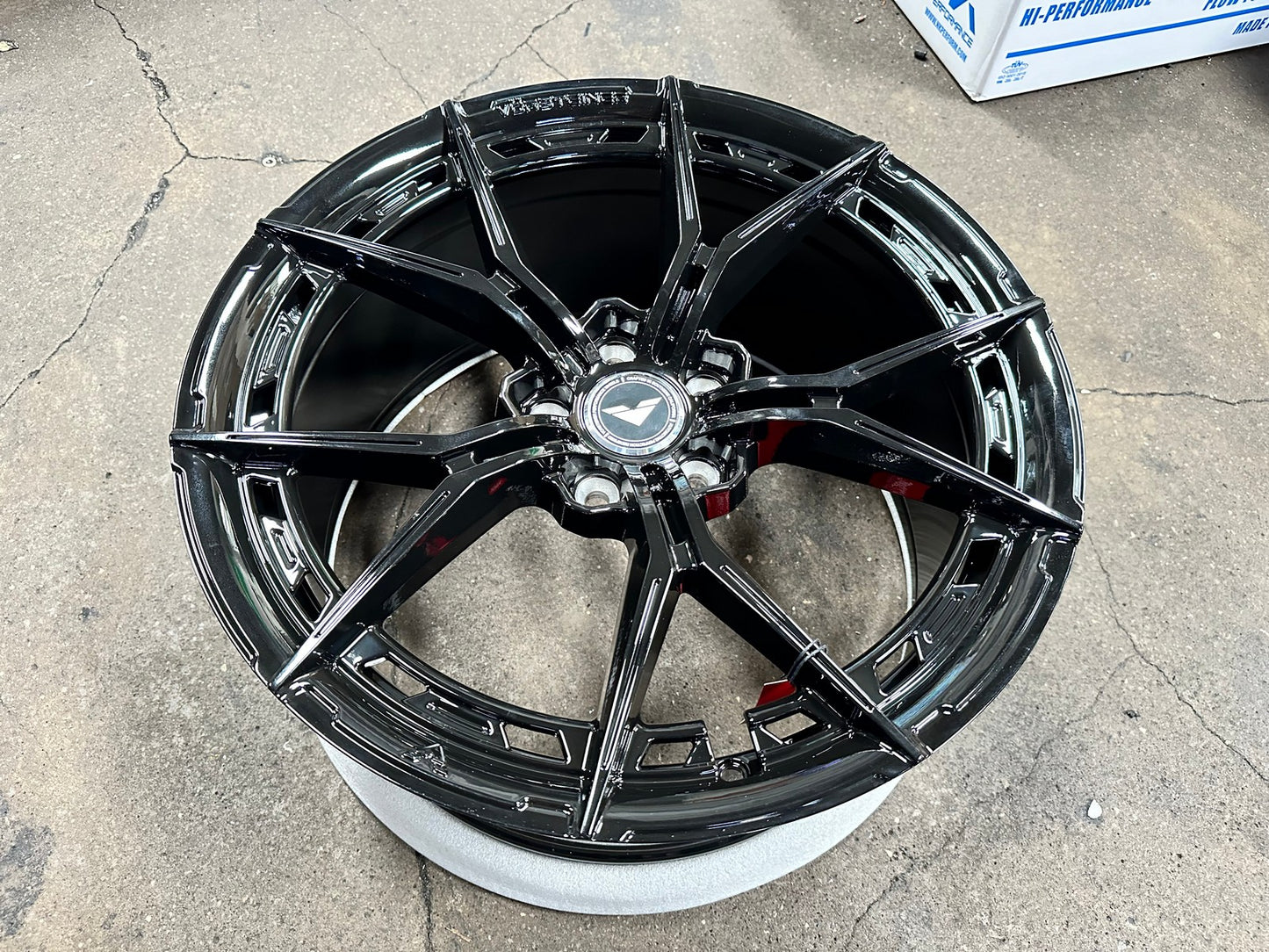 New 19X9.5 ET46 Vorsteiner VFX002 Rim (4 wheel) Gloss Black 5X112