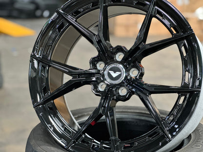 New 19X9.5 ET46 Vorsteiner VFX002 Rim (4 wheel) Gloss Black 5X112