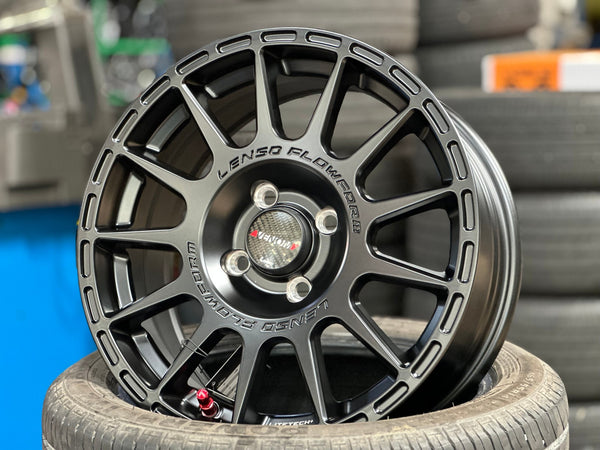 New 15X6.5 ET38 Lenso VN Rim (4 wheel) Matt Black 4X100