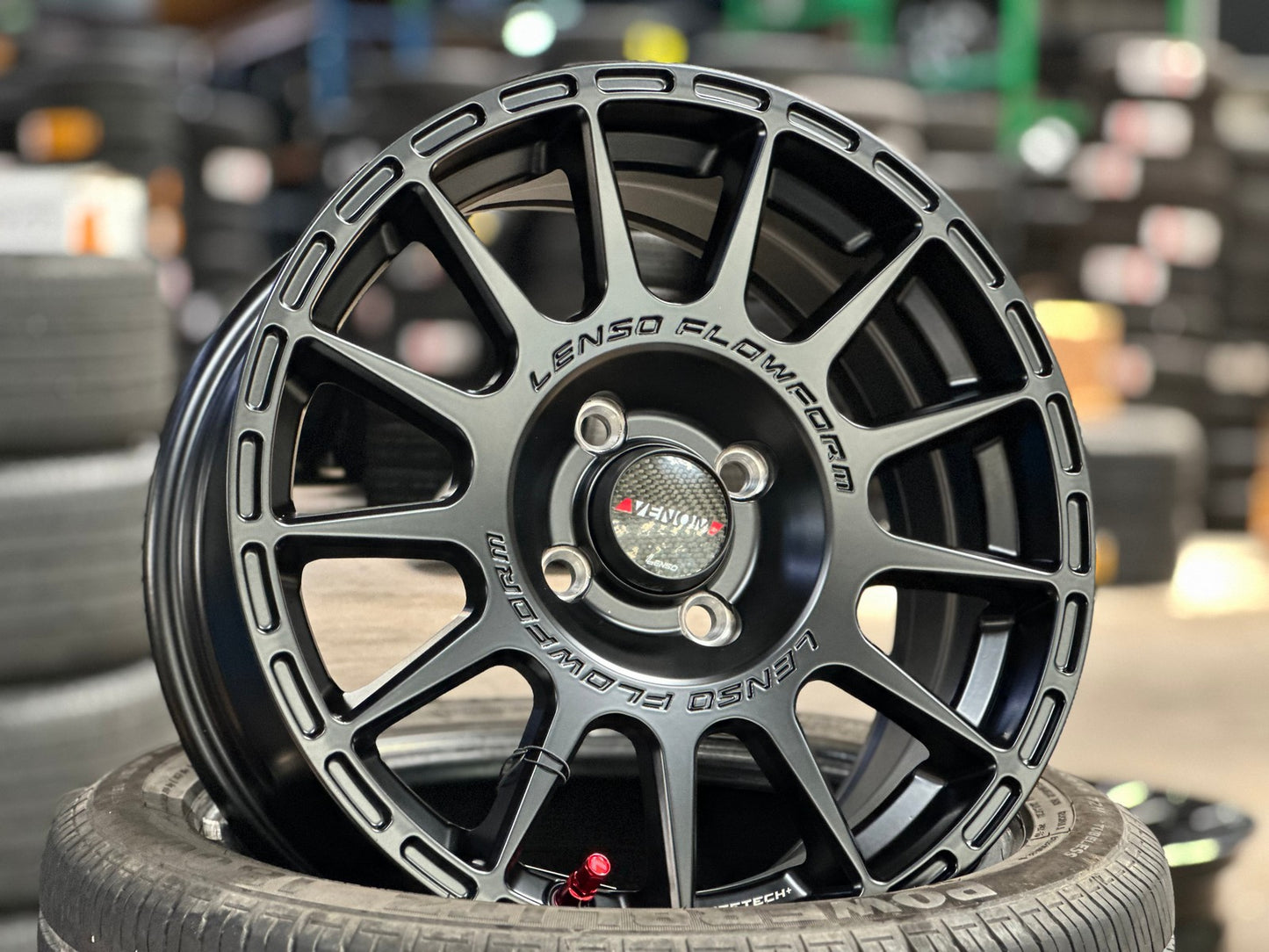 New 15X6.5 ET38 Lenso VN Rim (4 wheel) Matt Black 4X100