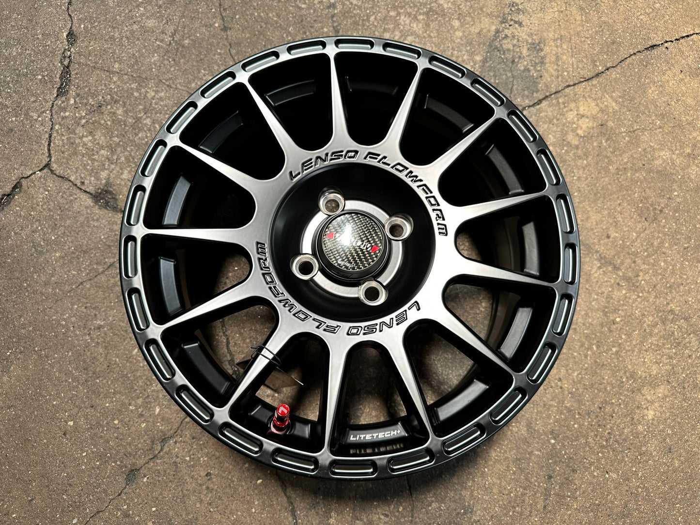 New 15X6.5 ET38 Lenso VN Rim (4 wheel) Matt Black 4X100