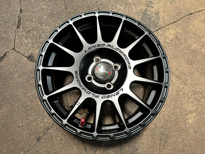New 15X6.5 ET38 Lenso VN Rim (4 wheel) Matt Black 4X100