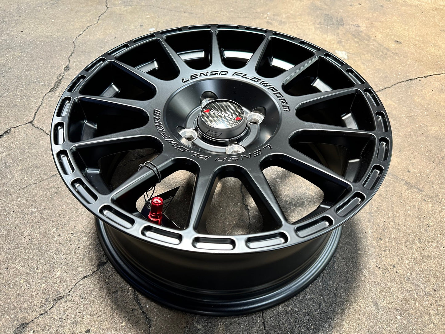 New 15X6.5 ET38 Lenso VN Rim (4 wheel) Matt Black 4X100