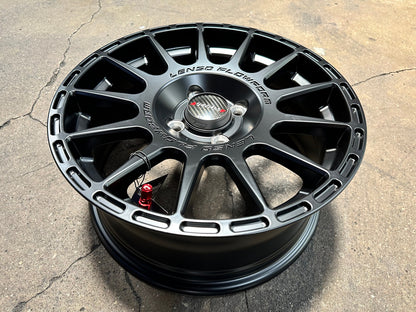 New 15X6.5 ET38 Lenso VN Rim (4 wheel) Matt Black 4X100