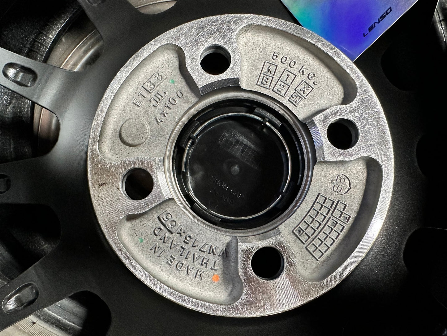 New 15X6.5 ET38 Lenso VN Rim (4 wheel) Matt Black 4X100