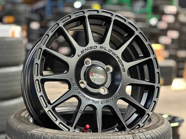 New 15X6.5 ET38 Lenso Venom VN7 (4 wheel) Matt Black 4X100