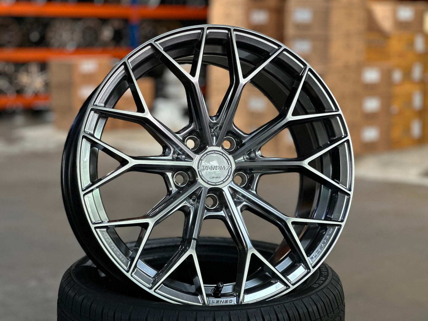 New 18X8.5 ET35 Lenso VNA Rim (4 wheel) Matt Gunmetal 5X114.3