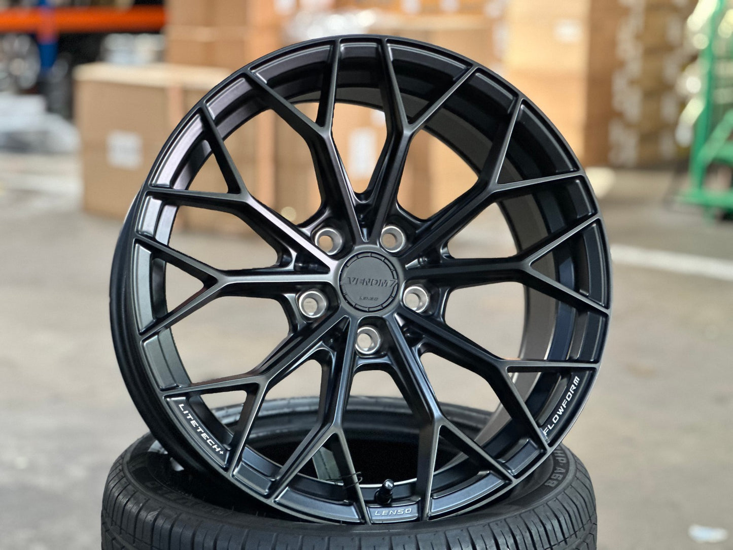 New 18X8.5 ET35 Lenso VNA Rim (4 wheel) Matt Black 5X114.3