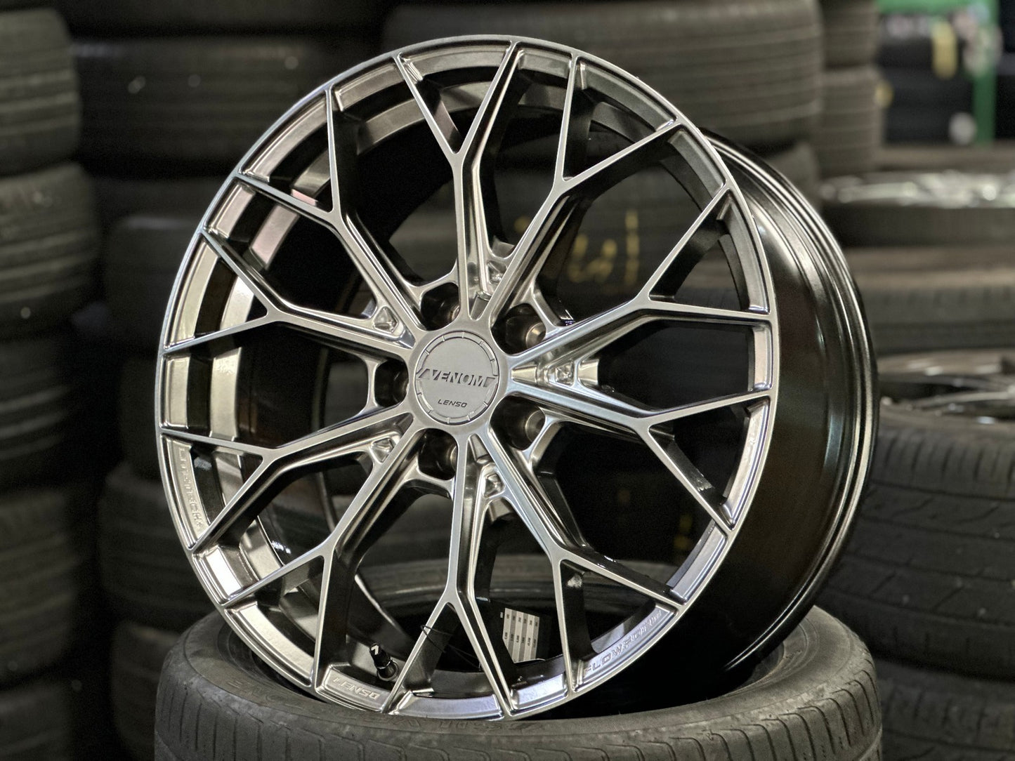New 19X8.5 ET35 Lenso VNA Rim (4 wheel) Matt Gunmetal 5X114.3