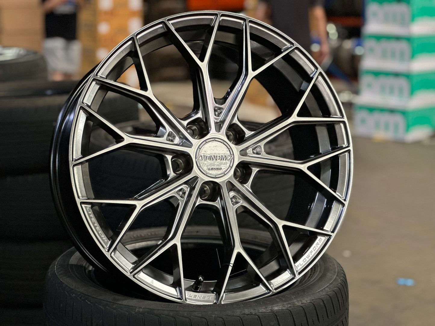 New 19X8.5 ET35 Lenso VNA Rim (4 wheel) Matt Gunmetal 5X114.3