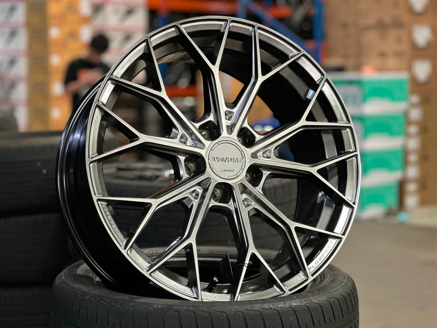 New 19X8.5 ET35 Lenso VNA Rim (4 wheel) Matt Gunmetal 5X114.3