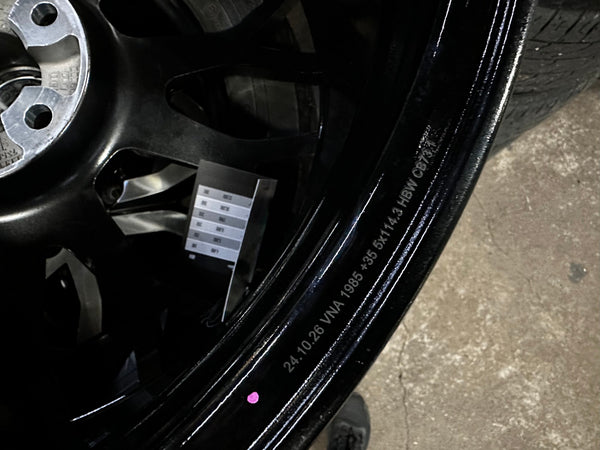 New 19X8.5 ET35 Lenso VNA Rim (4 wheel) Matt Gunmetal 5X114.3