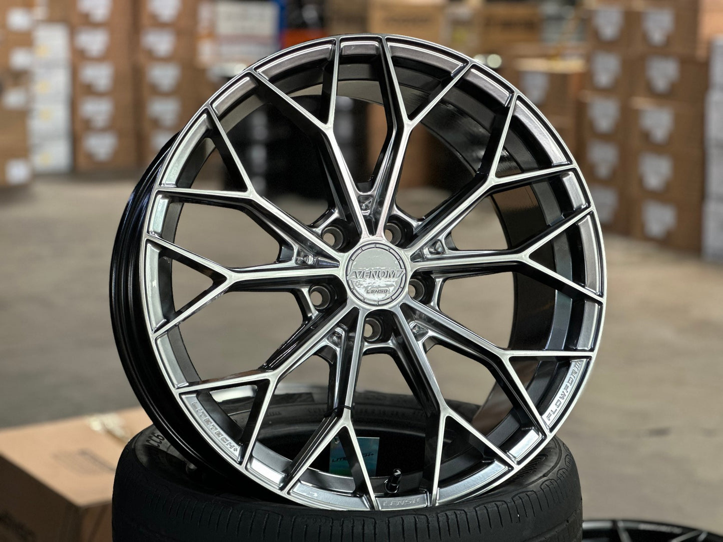 New 20X9 ET38 Lenso VNA Rim (4 wheel) Matt Gunmetal 5X120