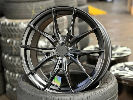 New 17X7 ET35 Lenso VNB Rim (4 wheel) Matt Black 4X100